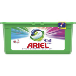 Ariel. Капсули для прання Ariel Pods Color 3-в-1, 30 шт(758446)