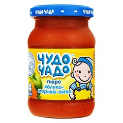 Пюре Чудо-Чадо з яблук, моркви та айви, 170 м, 4+ м (4820016251434)