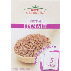 Бест Альтернатива. Крупа гречневая Бест Альтернатива 5*80г (4820009100961)