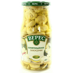 Верес. Грибы шампиньоны маринованные 480гр(9865060029580)
