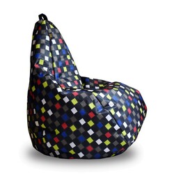 Tia-sport.  Кресло груша Принт Клетки 90х60 см (sm-0872)