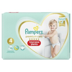 Pampers. Трусики  Pampers premium care 4(9-15 кг), 38 шт(8001090759832)