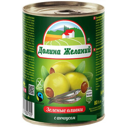 Долина бажань. Оливки з анчоусом 260 мл(5060235655715)