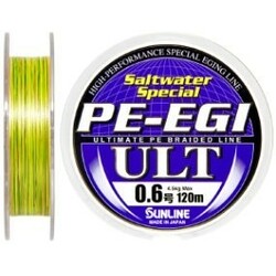 Sunline elect.  Шнур PE - EGI ULT 120m №0.6-0.128мм 4.5кг(1658.05.90)