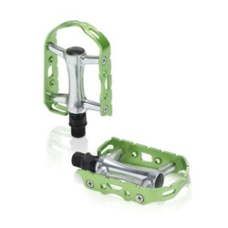 XLC. Педалі PD - M15, 241 гр, сріблястий-зелені(4032191953328)
