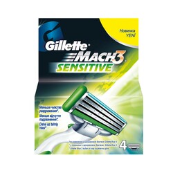 Gilette. MACH3 SENSITIVE картрідж  4 шт.(037896)