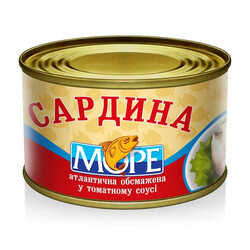 Море. Сардина обжаренная в томатном соусе №5 230г(4823037500949)