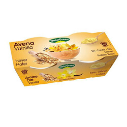 NaturGreen. Органический растительный десерт NaturGreen из Овса с ванилью 2 х 125 г (8437007759259)