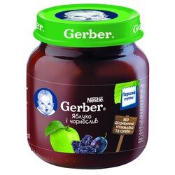 Gerber. Пюре "Яблоко, чернослив", 6+ м 130 гр. (514951)