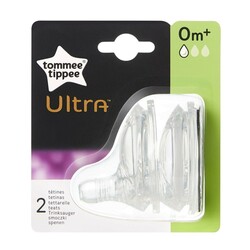 Tommee Tippee. Соска на бутылку Ultra "Медленный поток", 2шт, 0мес+ (42400568)