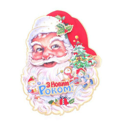Прикраса новорічна декоративне Санта 41х31см(0260004126193)