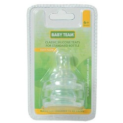 Baby Team. Соска силиконовая классическая 2 шт 6+ (2004)