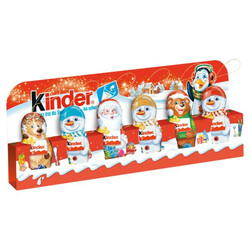 Kinder. Шоколадні фігурки Дід Мороз і помічники   6*15 г-уп(8000500096017)