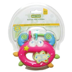 Baby Team. Іграшка-брязкальце "Краб" зі світловими ефектами, 4мес(8601)