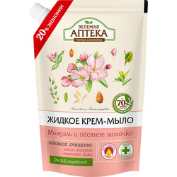 Зелена Аптека. Рідке мило дой-пак Мигдаль і вівсяне молочко 460 мл(4823015935428)