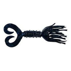 Big Bite Baitst. Силикон Double Tail Skirted Grub 5" Black Blue Flake 8 шт. (1838.01.14)