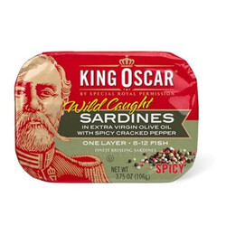 King Oscar. Сардины  Брислинг с пряным перцем 106г(5901489219615)
