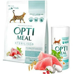 Optimeal. Сухой корм для стерилизованных котов - индейка и овес 300 г(4820083905735)