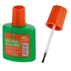 ZiBi. Клей ПВА 40 мл з пензликом(4823078946348)