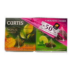 Curtis. Набір чаю Curtis Tropic Mango+Fresh Mojito 2*20*1,8 г(4823063700610)