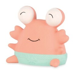 Battat.  Игрушка-прорезыватель - КРАБИК КЛИП (100% натуральный каучук) (BX1559Z)