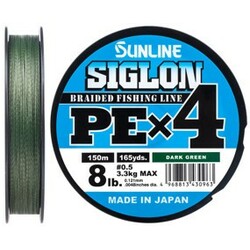 Sunline .Шнур  Siglon PE х4 150m №0.5-0.121 mm 8lb-3.3 kg(1658.09.16)