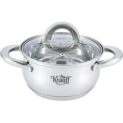 Krauff. Кастрюля 3,0л со стеклянной крышкой диаметр 20см. Артикул: 26-238-019.(4005527159619)
