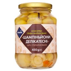 Премія. Гриби шампіньйони мариновані стерилизованн 450 гр(9865060030265)