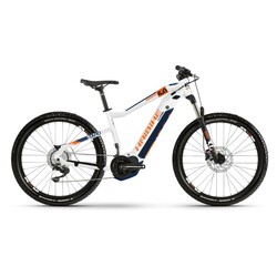 Haibike. Электровелосипед SDURO HardSeven 5.0 i500Wh 10 s. Deore 27.5", рама L, бело-ранжево-синий, 