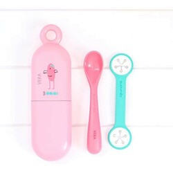 Suavinex. Набор для кормления Истории маленьких монстров, розовый (8426420040242)