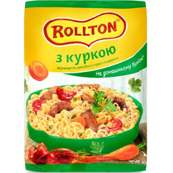 Роллтон. Вермішель Роллтон на домашньому бульйоні з куркою 60 г(4820179250060)