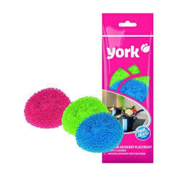 York.  Губка кухонная York пластик 3шт  ( 5903355000334)