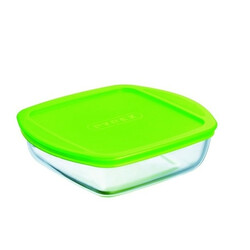 PYREX. Форма квадратная с крышкой PYREX COOK&STORE, 25х22х7 см, стекло + пластик (3426470020107)