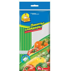 Фрекен Бок. Пакеты-слайдеры для хранения и замораживания  3 л L, 5 шт (4823071627800)