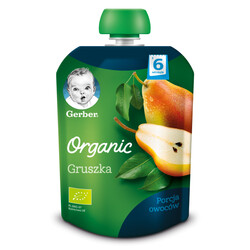 Gerber Organic. Пюре "Органическая груша", 90 г, 6мес+ (7613036087438)