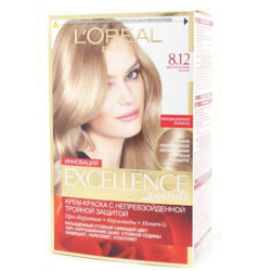 L`Oreal. Крем-краска Excellence Creme про-кератин тон 8.12 1шт (3600522738534)