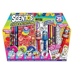 Scentos. Ароматный набор для творчества - ВЕСЕЛЫЕ ФРУКТЫ (ручки, маркеры, наклейки, масса для лепки)