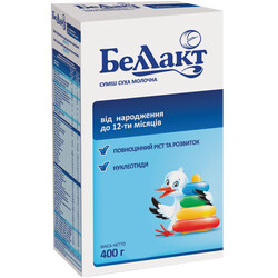Беллакт. Сухая молочная смесь «Беллакт» от 0 до 12 мес., 400 г (4810263018652)