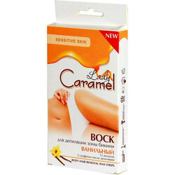 Caramel. Віск для депіляції зони бікіні Lady Ванільний (смужки) 12 шт(4823015923203)