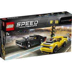 Lego. Конструктор Автомобили 2018 Dodge Challenger SRT Demon та 1970 Dodge Charger 478 деталей (7589