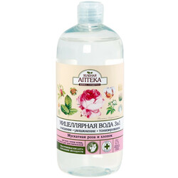 Зеленая Аптека. Вода мицеллярная 3в1 Мускат роза и хлопок 500 мл(8588006036947)