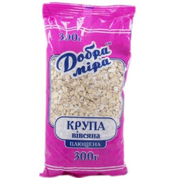 Добра міра. Крупа овсяная Добра міра плющеная 300 г ( 4820032990614)