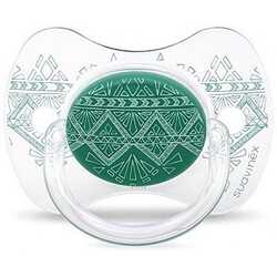 Suavinex. Пустушка з фізіологічною соскою "Couture", 18+ мес, зелена(8426420046053)