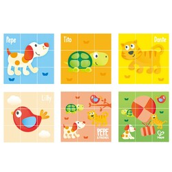 Hape.  Деревянный пазл "Друзья" (E0452)