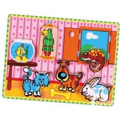 Viga Toys. Пазл  "Домашние питомцы" (6934510564407)