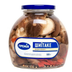 Премія. Гриби  Шиитаке мариновані стерилізовані 500 гр(4824034039210)
