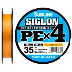 Sunline .  Шнур Siglon PE х4 150m №2.0-0.242mm 35lb-15.5kg(1658.09.36)
