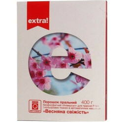 Extra!. Порошок стиральн Весенняя свежесть авт бесфосф  400г (4824034048717)