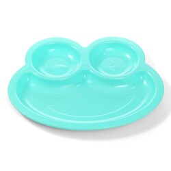 BabyOno. Трехсекционная мисочка Веселая жабка (5901435409923)
