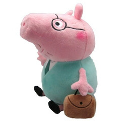 Peppa.  М'яка іграшка - ПАПА СВИН З ПОРТФЕЛЕМ(30 см)    (30292)